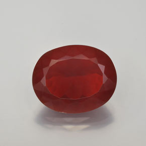 Opale di fuoco Rosso arancione naturale da 5.48 ct, Taglio ovale, Trasparente