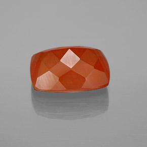 Opale di fuoco naturale arancione da 3,70 ct, taglio a cuscino, trasparente