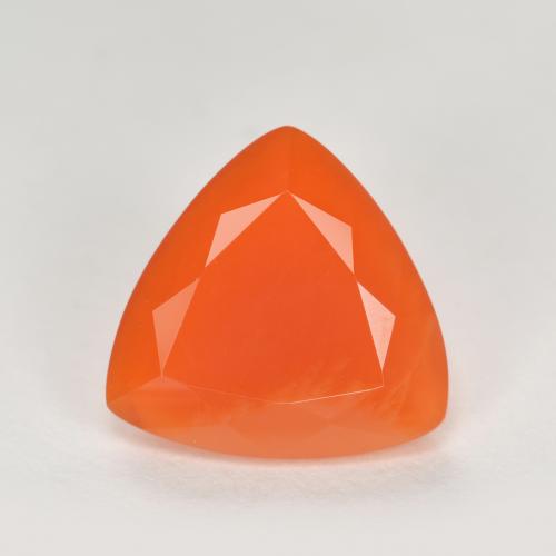 Opale di fuoco arancione brillante naturale da 1,55 ct, trillion, trasparente