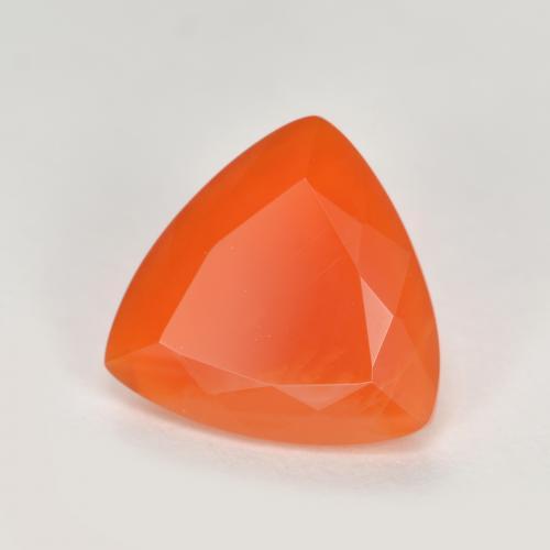 Opale di fuoco arancione brillante naturale da 1,55 ct, trillion, trasparente