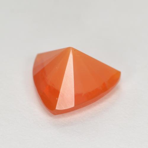 Opale di fuoco arancione brillante naturale da 1,55 ct, trillion, trasparente