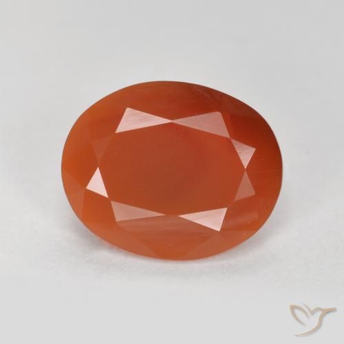 1.74ct Naturale Rosso chiaro Opale di fuoco, Ovale, Traslucido