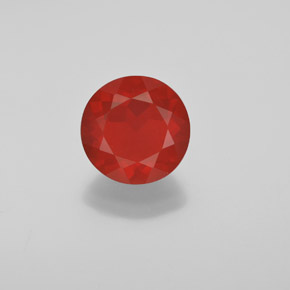 Opale di fuoco naturale arancione da 1,79 ct, taglio rotondo, trasparente