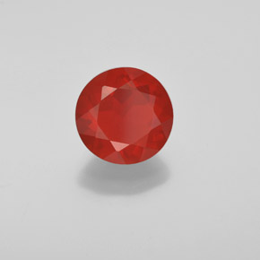Opale di fuoco naturale arancione da 1,79 ct, taglio rotondo, trasparente