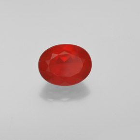 Opale di fuoco naturale arancione da 1,47 ct, taglio ovale, trasparente