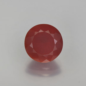 Opale di fuoco naturale arancione da 2,00 ct, taglio rotondo, traslucido