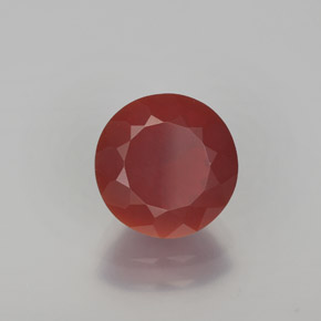 Opale di fuoco naturale arancione da 2,00 ct, taglio rotondo, traslucido