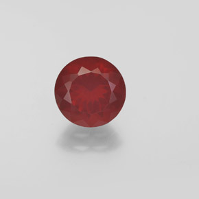 Opale di fuoco naturale rosso da 1,27 ct, trasparente, trasparente/traslucido