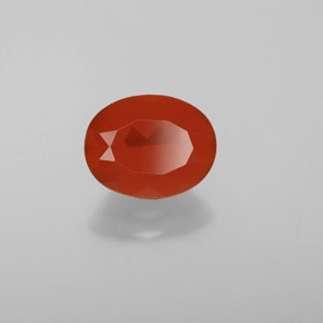 Opale di fuoco Arancione naturale da 1.29 ct, Taglio ovale, Trasparente