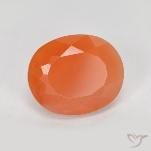 Opale di fuoco Arancio Medio naturale da 1.62 ct, Ovale, Trasparente