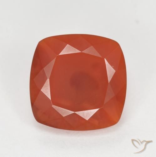 1.68ct Naturale Rosso Arancione Chiaro Opale di fuoco, Cuscino, Trasparente/Traslucido