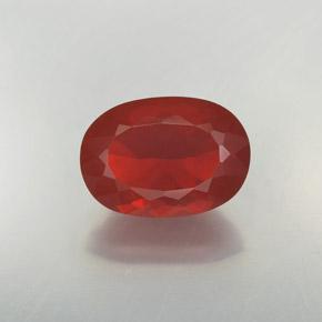 Opale di fuoco Arancione rossastra naturale da 3.09 ct, Taglio ovale, Trasparente