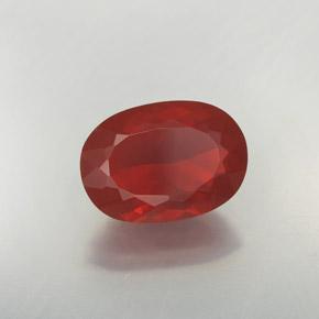 Opale di fuoco Arancione rossastra naturale da 3.09 ct, Taglio ovale, Trasparente