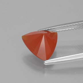 Opale di fuoco Arancione naturale da 2.11 ct, Taglio trillion, Trasparente
