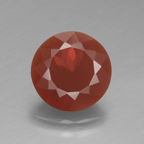 Opale di fuoco naturale arancione da 2,11 ct, taglio rotondo, trasparente