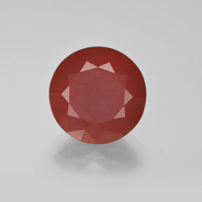 Opale di fuoco Arancione rossastra naturale da 4.74 ct, Taglio rotondo, Traslucido