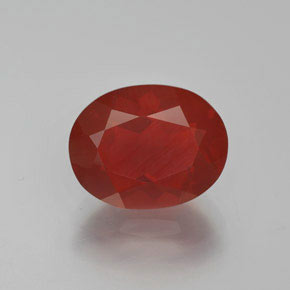 Opale di fuoco Rosso arancione naturale da 3.46 ct, Ovale, Trasparente/Traslucido