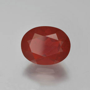 Opale di fuoco Rosso arancione naturale da 3.46 ct, Ovale, Trasparente/Traslucido