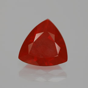Opale di fuoco naturale rosso da 2,46 ct, trillion, trasparente