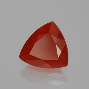 Opale di fuoco naturale rosso da 2,46 ct, trillion, trasparente