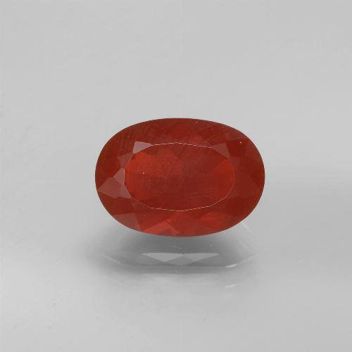 Opale di fuoco Rosso medio naturale da 2.40 ct, Taglio ovale, Traslucido