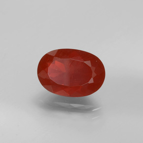 Opale di fuoco Rosso medio naturale da 2.40 ct, Taglio ovale, Traslucido