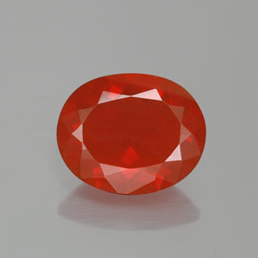 Opale di fuoco Arancione rossastra naturale da 2.13 ct, Taglio ovale, Trasparente