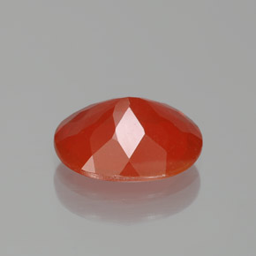Opale di fuoco Arancione rossastra naturale da 2.13 ct, Taglio ovale, Trasparente