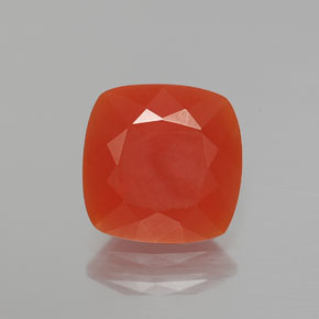 Opale di fuoco naturale arancione da 2,63 ct, taglio a cuscino, traslucido