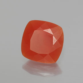 Opale di fuoco naturale arancione da 2,63 ct, taglio a cuscino, traslucido