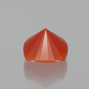 Opale di fuoco naturale arancione da 2,63 ct, taglio a cuscino, traslucido