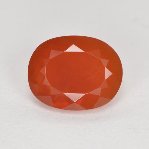 Opale di fuoco Rosso arancione naturale da 1.32 ct, Taglio ovale, Trasparente