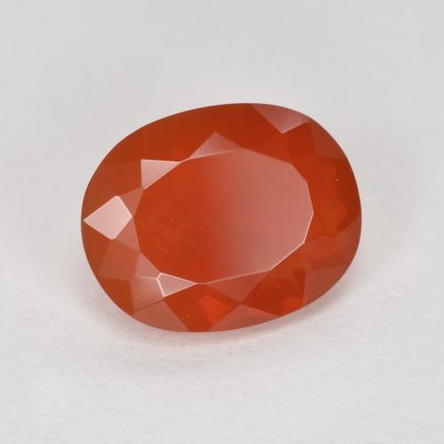 Opale di fuoco Rosso arancione naturale da 1.32 ct, Taglio ovale, Trasparente