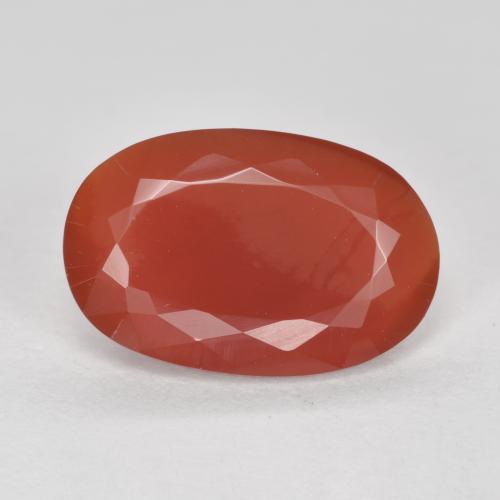 Opale di fuoco naturale rosso da 2,53 ct, taglio ovale, traslucido