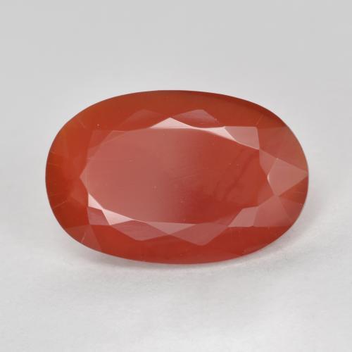 Opale di fuoco naturale rosso da 2,53 ct, taglio ovale, traslucido
