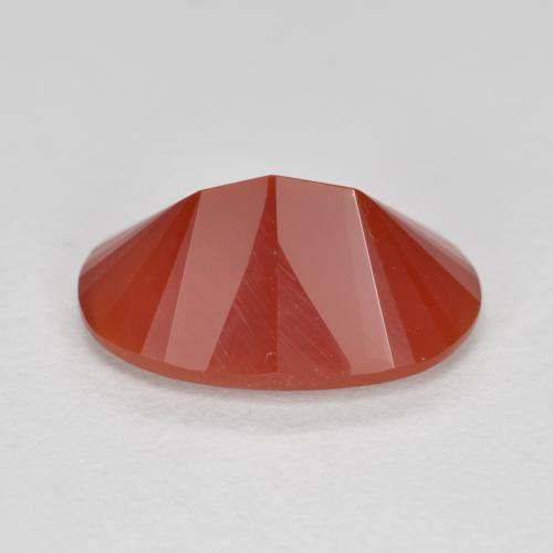 Opale di fuoco naturale rosso da 2,53 ct, taglio ovale, traslucido