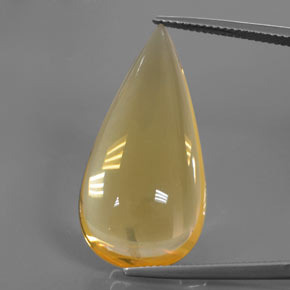 Opale di fuoco Dorato medio naturale da 18.36 ct, Forma a pera, Trasparente