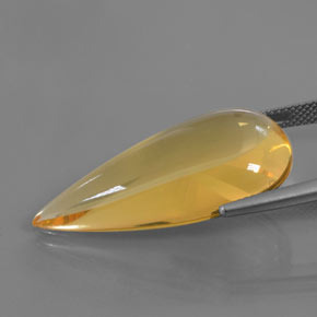 Opale di fuoco Dorato medio naturale da 18.36 ct, Forma a pera, Trasparente