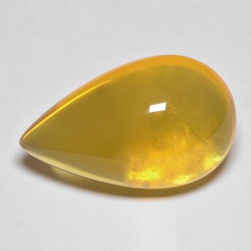 Opale di fuoco naturale dorato da 10,94 ct, taglio a pera, trasparente