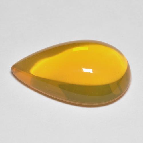 Opale di fuoco naturale dorato da 10,94 ct, taglio a pera, trasparente