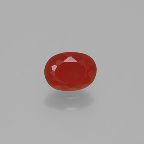 Opale di fuoco naturale arancione da 0,49 ct, taglio ovale, trasparente