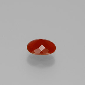 Opale di fuoco naturale arancione da 0,49 ct, taglio ovale, trasparente
