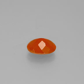 Opale di fuoco naturale arancione da 0,75 ct, taglio ovale, trasparente