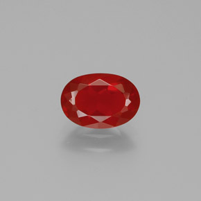 Opale di fuoco naturale arancione da 0,89 ct, taglio ovale, trasparente