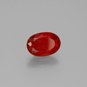 Opale di fuoco naturale arancione da 0,89 ct, taglio ovale, trasparente