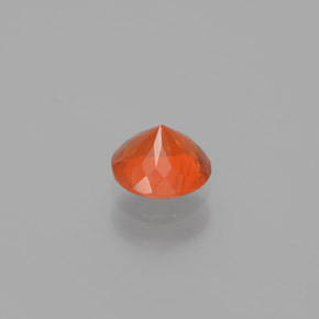 Opale di fuoco Arancione naturale da 0.37 ct, Taglio rotondo, Trasparente