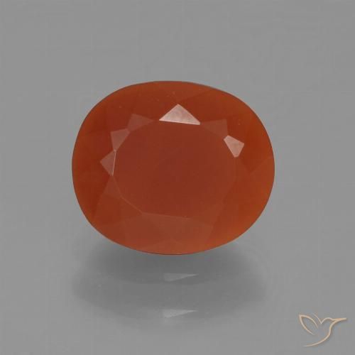0.85ct Naturale Rosso fuoco Opale di fuoco, Ovale, Traslucido