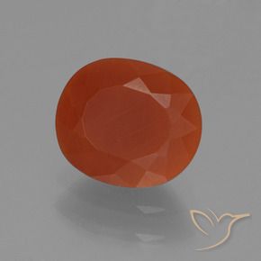 Opale di fuoco Rosso fuoco naturale da 0.85 ct, Ovale, Traslucido