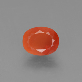 Opale di fuoco Arancione rossastra naturale da 0.96 ct, Taglio ovale, Trasparente