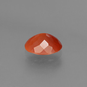 Opale di fuoco Arancione rossastra naturale da 0.96 ct, Taglio ovale, Trasparente